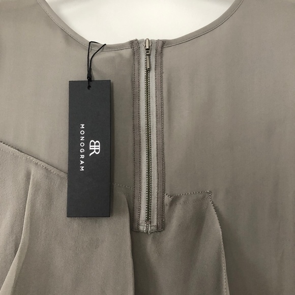 NWT Banana Republic Grey Silk Blouse  Sz. XS - Picture 4 of 10